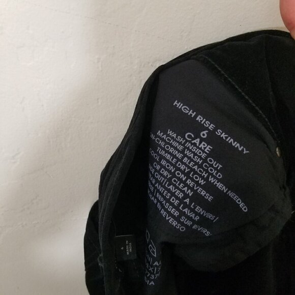 Ann Taylor Velvet High Rise Stretch Pants Black Size 6 - Picture 7 of 8